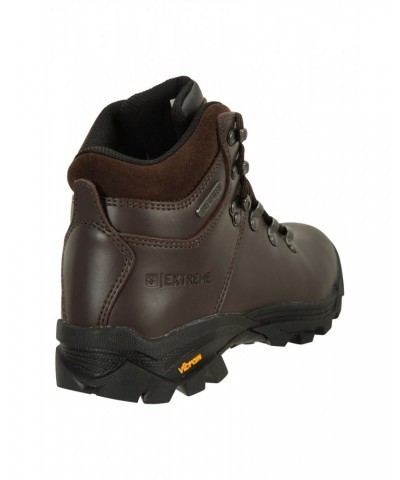 Latitude Extreme Womens Waterproof Leather Hiking Boots Dark Brown $39.60 Footwear