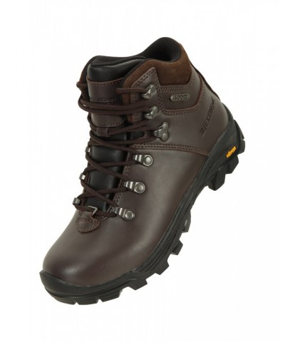 Latitude Extreme Womens Waterproof Leather Hiking Boots Dark Brown $39.60 Footwear