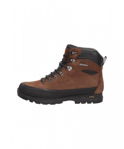 Quest Mens IsoGrip Leather Waterproof Hiking Boots Brown $66.29 Footwear