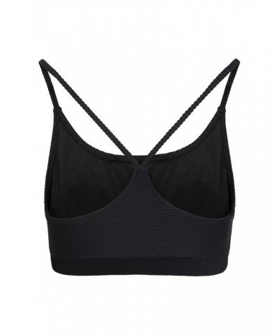 Sporty Womens Bikini Top Jet Black $13.79 Swimwear