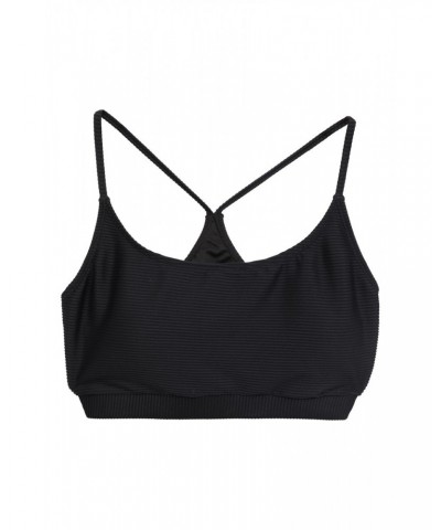 Sporty Womens Bikini Top Jet Black $13.79 Swimwear