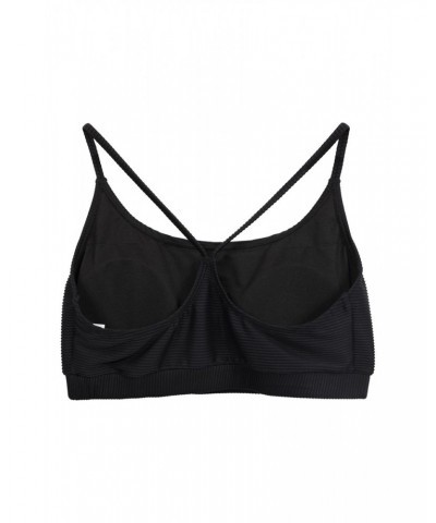 Sporty Womens Bikini Top Jet Black $13.79 Swimwear