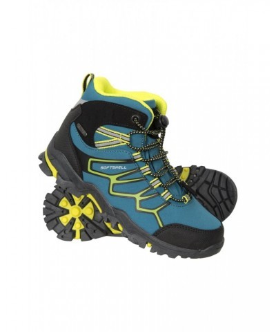 Softshell Kids Waterproof Hiking Boots Turquoise $37.04 Footwear