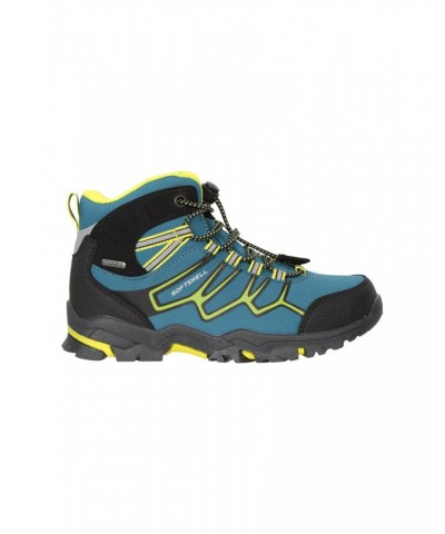 Softshell Kids Waterproof Hiking Boots Turquoise $37.04 Footwear