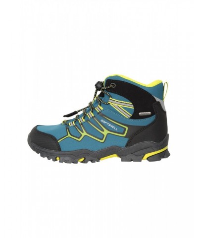 Softshell Kids Waterproof Hiking Boots Turquoise $37.04 Footwear