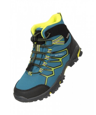 Softshell Kids Waterproof Hiking Boots Turquoise $37.04 Footwear