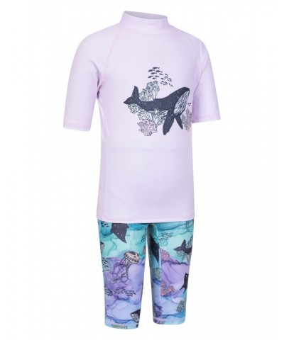 Printed Kids Rash Guard and Shorts Ocean Splash $12.99 Tops