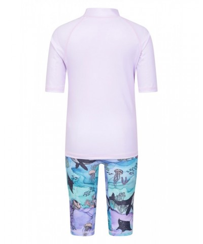 Printed Kids Rash Guard and Shorts Ocean Splash $12.99 Tops