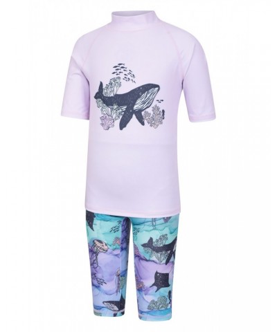 Printed Kids Rash Guard and Shorts Ocean Splash $12.99 Tops