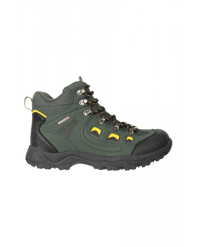 Adventurer Mens Waterproof Hiking Boots Green $24.60 Footwear