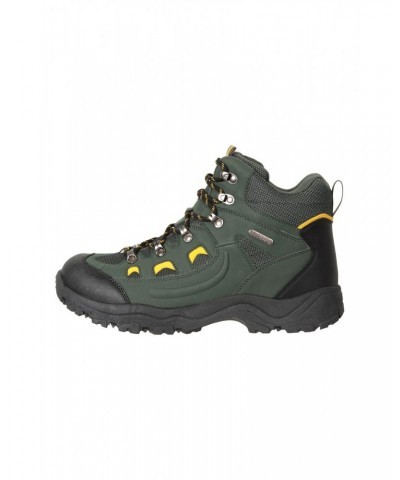 Adventurer Mens Waterproof Hiking Boots Green $24.60 Footwear