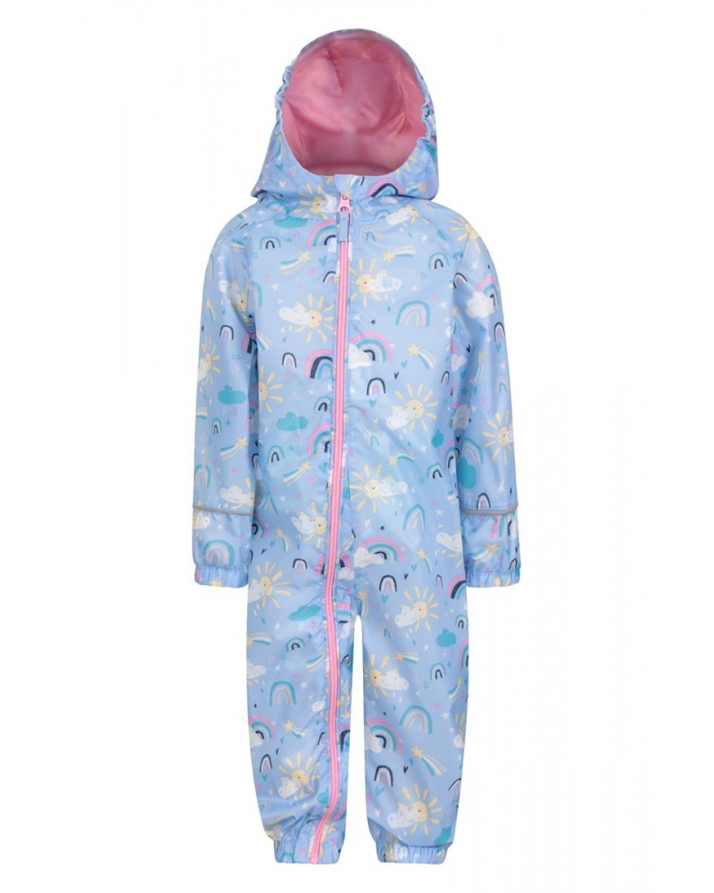 Puddle Kids Printed Waterproof Rain Suit Lilac $20.99 Babywear