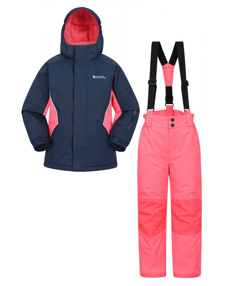 Kids Ski Jacket and Pant Set Dark Blue $38.34 Jackets