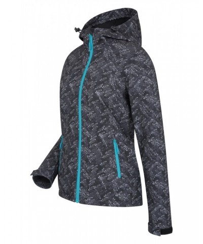 Exodus Womens Printed Water Resistant Softshell Charcoal $28.00 Jackets