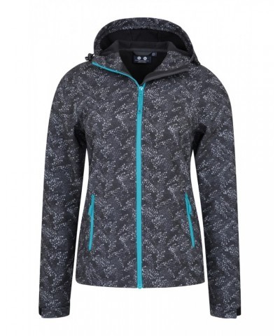 Exodus Womens Printed Water Resistant Softshell Charcoal $28.00 Jackets