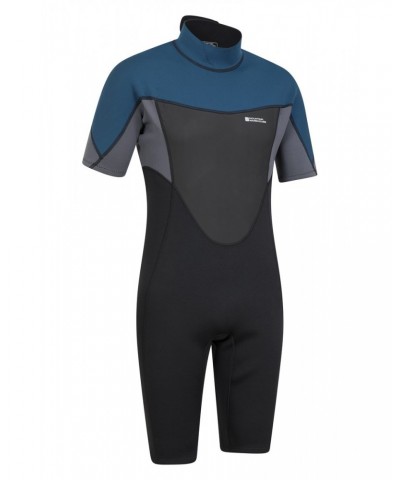 Atlantic Mens 3mm Shorty Wetsuit Navy $31.50 Swimwear