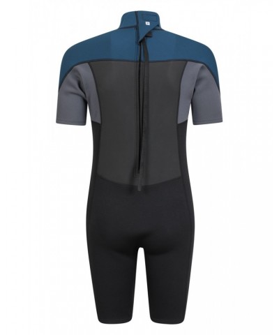 Atlantic Mens 3mm Shorty Wetsuit Navy $31.50 Swimwear