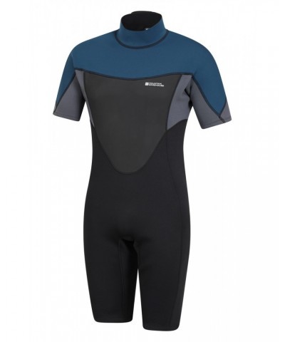 Atlantic Mens 3mm Shorty Wetsuit Navy $31.50 Swimwear