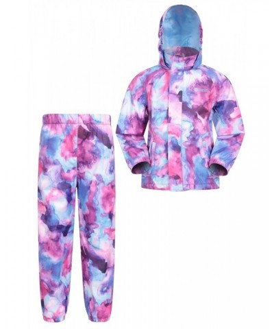 Kids Printed Waterproof Set Purple $23.00 Jackets