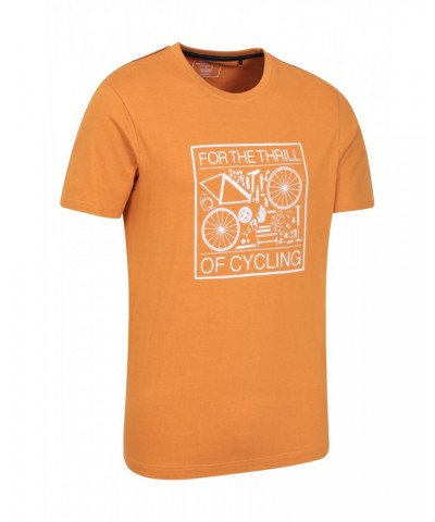 For The Thrill Mens Organic T-Shirt Mustard $13.74 Tops