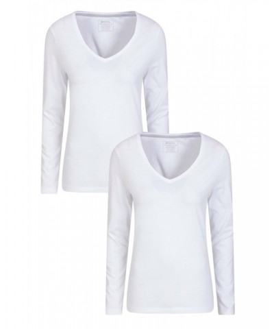 Eden Womens Organic V-Neck T-Shirt Multipack White $15.00 Tops