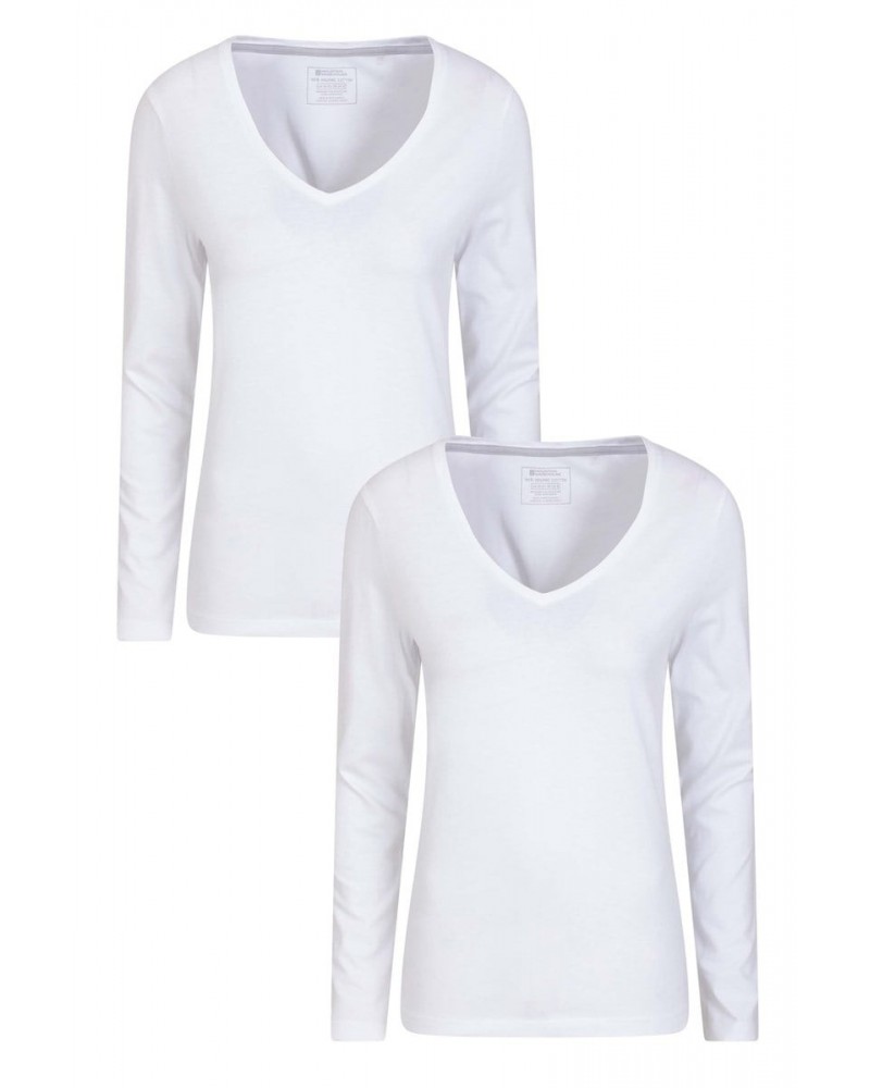 Eden Womens Organic V-Neck T-Shirt Multipack White $15.00 Tops