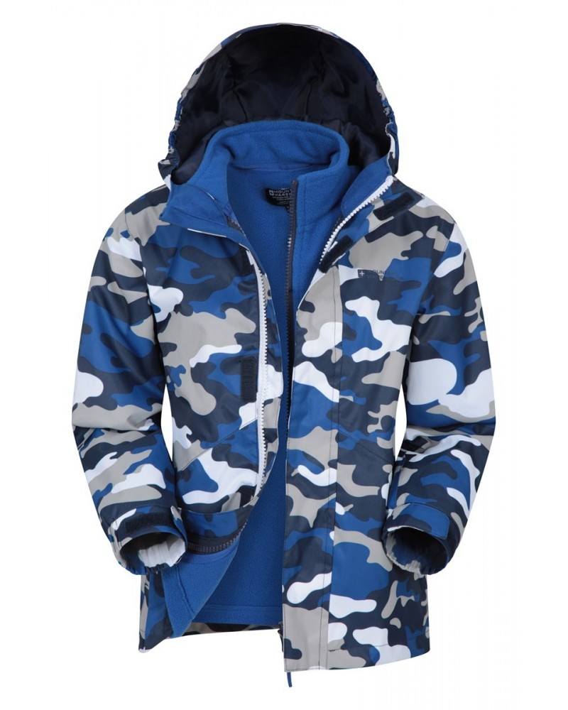 Atom Printed Waterproof 3-in-1 Kids Jacket Blue $24.00 Jackets