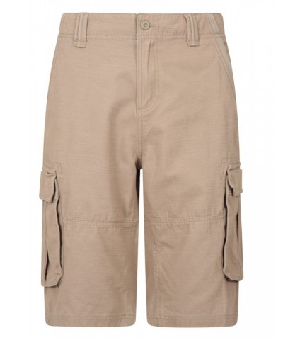 Heavy Duty Mens Organic Cargo Short Light Beige $23.59 Pants