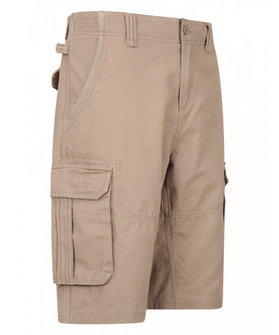 Heavy Duty Mens Organic Cargo Short Light Beige $23.59 Pants