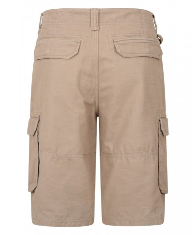 Heavy Duty Mens Organic Cargo Short Light Beige $23.59 Pants