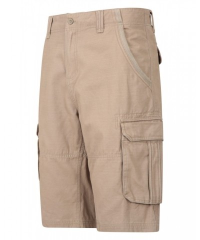 Heavy Duty Mens Organic Cargo Short Light Beige $23.59 Pants