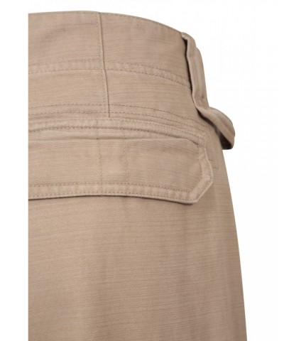 Heavy Duty Mens Organic Cargo Short Light Beige $23.59 Pants