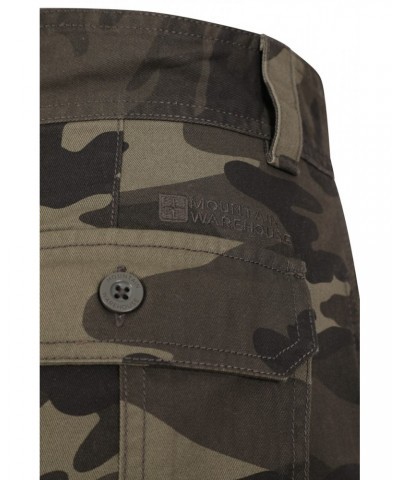 Mens Camo Cargo Shorts Khaki $21.15 Pants