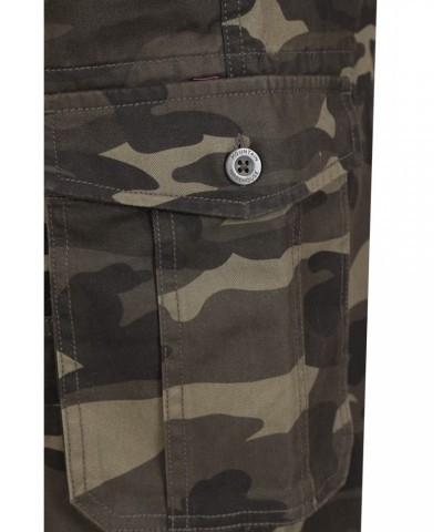 Mens Camo Cargo Shorts Khaki $21.15 Pants