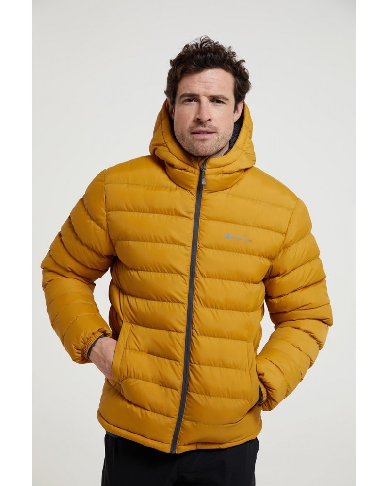 Seasons Mens Fur-Lined Insulated Jacket Mustard $27.50 Jackets