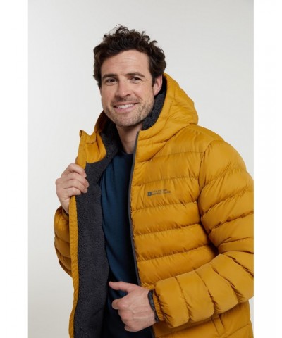 Seasons Mens Fur-Lined Insulated Jacket Mustard $27.50 Jackets