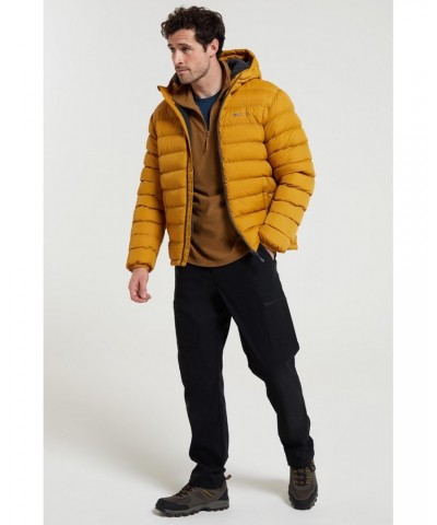 Seasons Mens Fur-Lined Insulated Jacket Mustard $27.50 Jackets