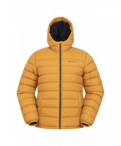 Seasons Mens Fur-Lined Insulated Jacket Mustard $27.50 Jackets