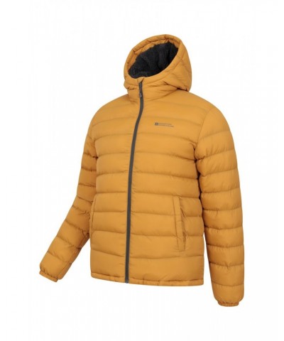 Seasons Mens Fur-Lined Insulated Jacket Mustard $27.50 Jackets