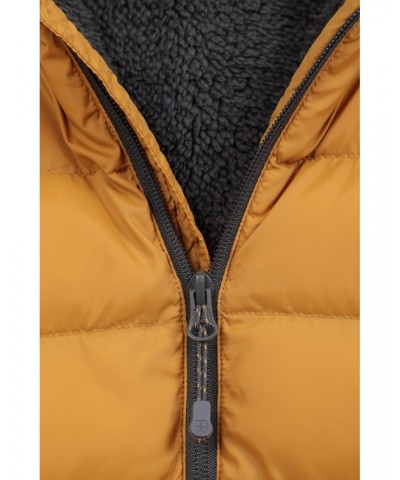 Seasons Mens Fur-Lined Insulated Jacket Mustard $27.50 Jackets