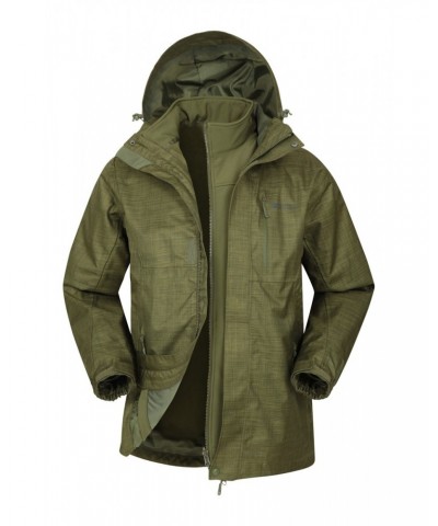 Bracken Melange 3 in 1 Mens Jacket Khaki $34.00 Jackets