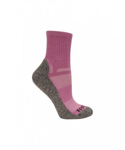 IsoCool Womens Trekker Quarter Length Socks Lilac $11.79 Accessories