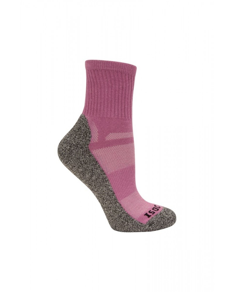 IsoCool Womens Trekker Quarter Length Socks Lilac $11.79 Accessories