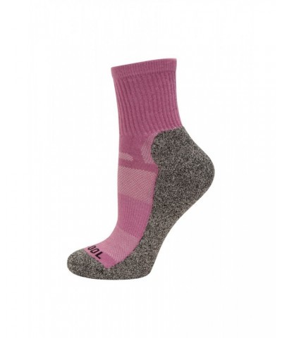 IsoCool Womens Trekker Quarter Length Socks Lilac $11.79 Accessories