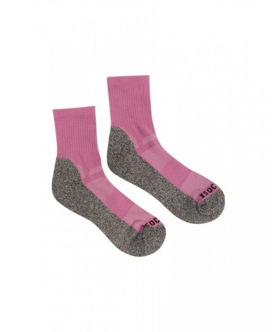 IsoCool Womens Trekker Quarter Length Socks Lilac $11.79 Accessories