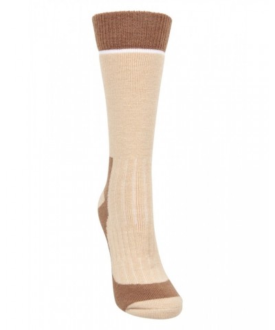 Explorer Womens Merino Thermal Mid-Calf Socks Beige $15.59 Accessories