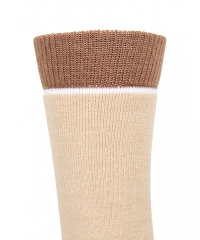 Explorer Womens Merino Thermal Mid-Calf Socks Beige $15.59 Accessories