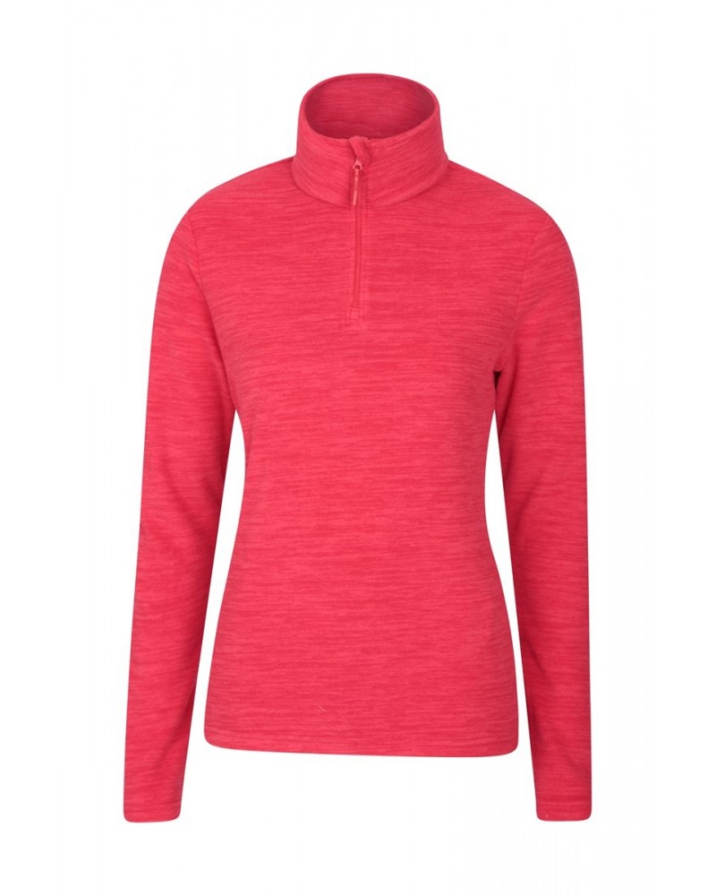 Snowdon Melange Womens Half-Zip Fleece Coral $14.99 Fleece