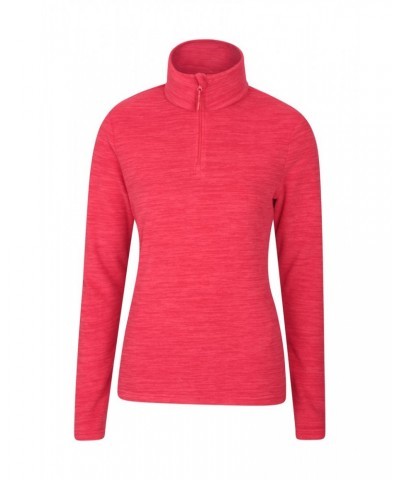 Snowdon Melange Womens Half-Zip Fleece Coral $14.99 Fleece