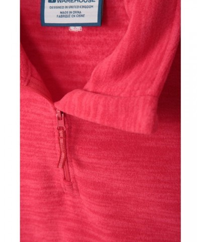 Snowdon Melange Womens Half-Zip Fleece Coral $14.99 Fleece